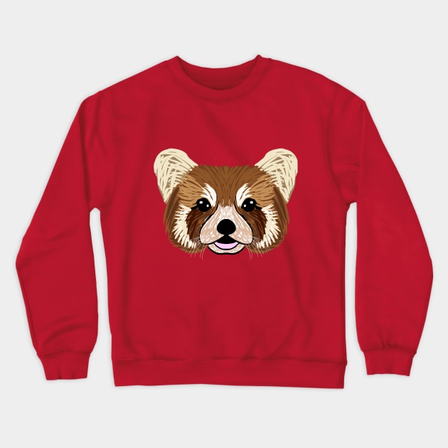 Chengdu Charm: Red Panda Delight Crewneck Sweatshirt by graciefulspirit